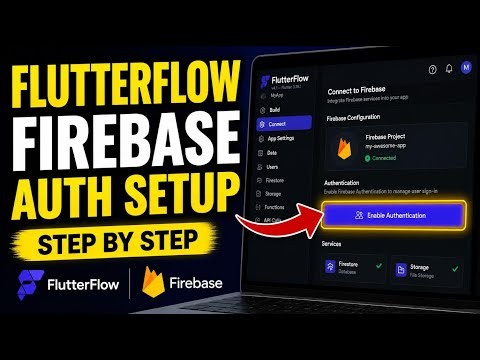 How to configure FlutterFlow to add Firebase authentication - Step By Step