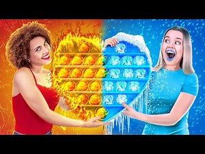 HOT VS COLD CHALLENGE || Icy Girl VS Girl On Fire! Last To STOP Wins By 123 GO! Live