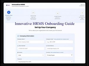 Innovative HRMS Onboarding Guide | Step-by-Step Setup for New Users
