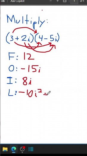 multiplying complex numbers with foil