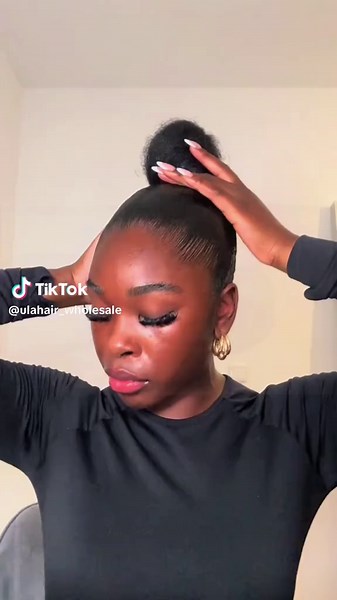Sleek Ponytail Tutorial for Natural 4C Hair