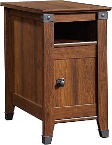 Sauder Carson Forge Side Table, Washington Cherry finish