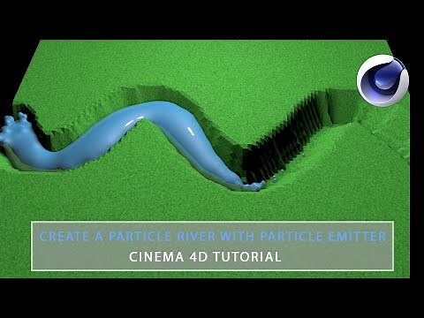 How To Create a river of particles with particle emitter Cinema 4D