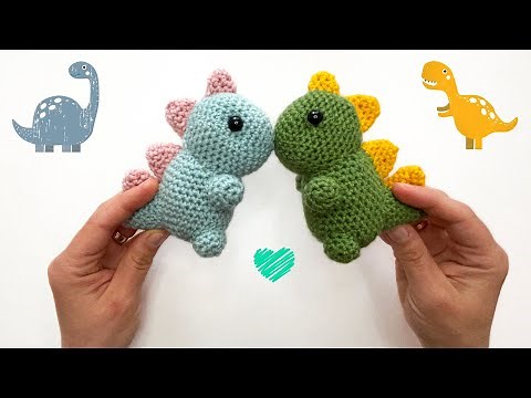 Step by step CROCHET TUTORIAL | How to crochet a DINOSAUR 🦖