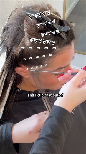 Ombré hair tutorial side section #haireducation #ombre #balayage