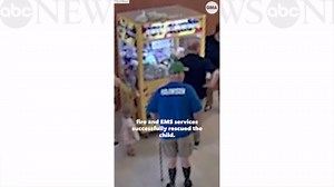 Child becomes trapped after crawling inside claw machine game