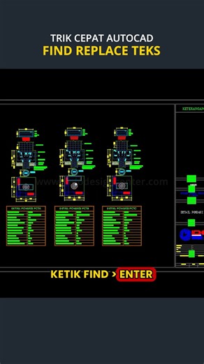 Cuma 1 Menit! Cara Cepat Ganti Banyak Teks di AutoCAD. #autocad #desainrumah #autocadblocks