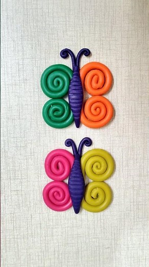 Beautiful Clay Butterfly 🦋#art #diy #craft #shorts #shortvideo