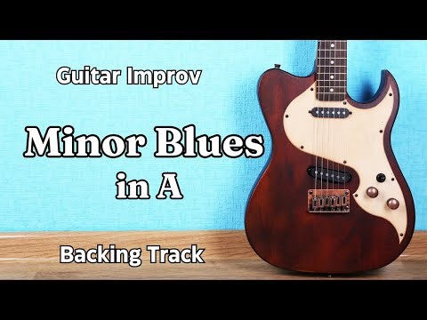 Blues in A Minor Guitar Backing Track Jam - Slow Tempo