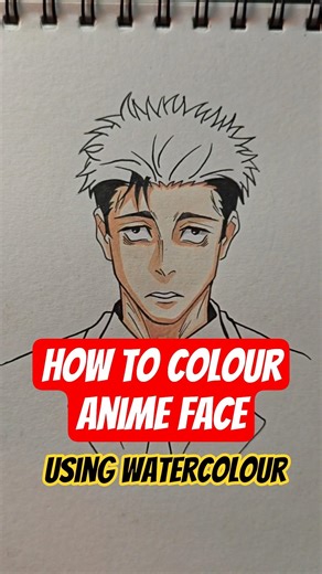 How To Colour Anime Face Using Watercolour ✨❤️