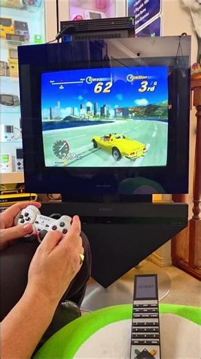 Racing on a TV that cost more than a car in the 90s