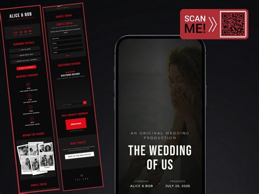 Digital Wedding Invitation Website | Custom Mobile Invite With RSVP | Modern Countdown, Virtual Guestbook - Etsy