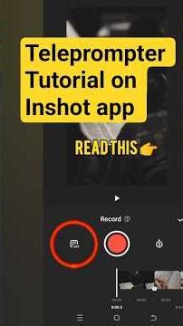 HOW TO USE TELEPROMPTER ON INSHOT #teleprompter