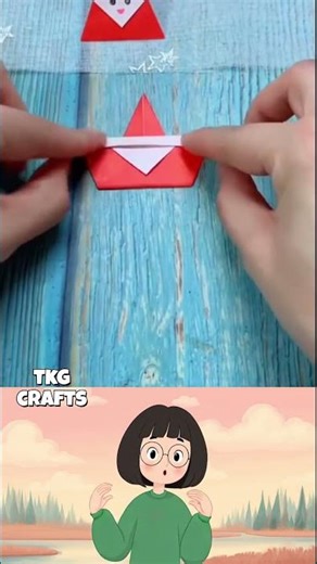 How to Make an Origami Santa Claus | Easy Paper Christmas Craft origami paper santa #christmas #diy