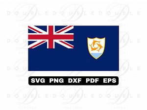 Anguilla Flag | Svg Png Dxf Eps Pdf - Vector Graphic Design Layered by Color - Etsy