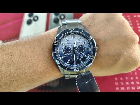 Armani Ax1967 Gents Gun Metal Chronograph Watch Review #navyawatchgallery