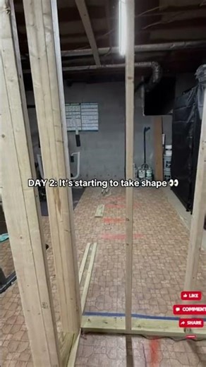 🚧 Day 2: Basement Bathroom Build – Framing Completed! 🛁🔥