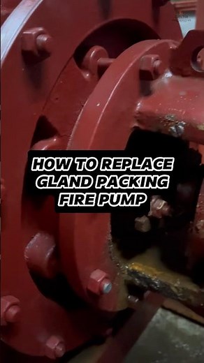 How to replace gland packing fire pump. #fire #didyouknow #fireequipment #study #firepump