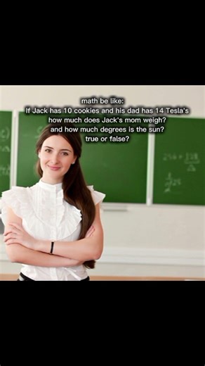 The types of questions on a math test