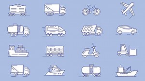 Set Vehicles Icons Stock Footage Video (100% Royalty-free) 1023677887 | Shutterstock