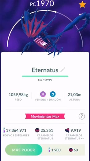 🚨 ¡CHETANDO a ETERNATUS DINAMAX al MÁXIMO de PC y TODOS sus MOVIMIENTOS MAX en Pokémon GO! #PokemonGO #Eternatus #Dinamax #Chetando #Pokemon | Keibron Gamer