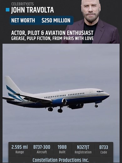 John Travolta's Impressive Aircraft Collection Revealed