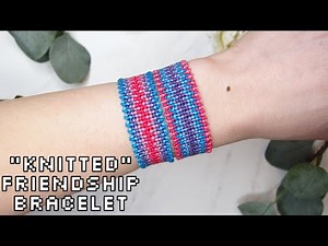 How to make a knitted friendship bracelet | Straight edge loop | VLATKAKNOTS TUTORIALS