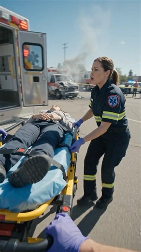 Ambulance Crashes on Highway: Firefighters Race to Save #RescueOps #AmbulanceCrash #TrappedPatient