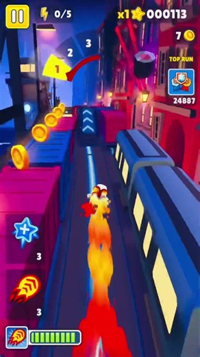 🏃‍♂️ Full speed run in Subway Surfers 🔥 #SubwaySurfers #Gaming #MobileGaming