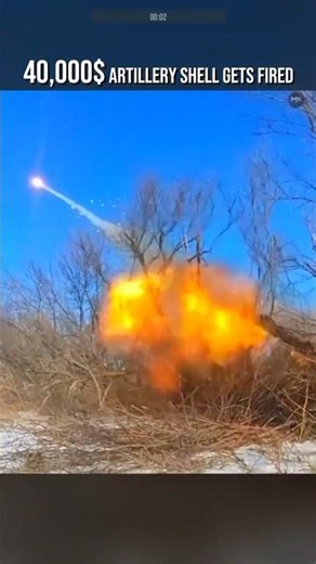 40,000$ Artillery Shell Gets Fired #shorts