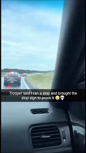 He ran a stop sign and the cop brought him the stop sign #shorts