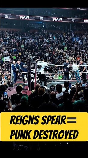 Roman Reigns Destroys CM Punk with Insane Spear on Raw!