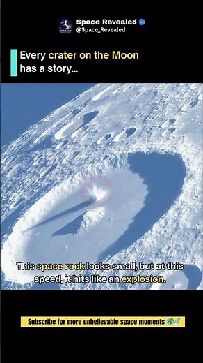 Every Moon Crater Has a Violent Secret 😳 #short #viral #trending #viralvideo #ytshorts #space #nasa
