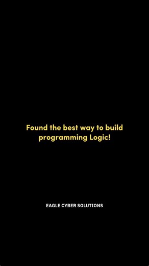 Eagle Cyber Solutions on Instagram: "Logic isn't about IQ, it's about practice! 🧠💡 Start today, practice daily, and watch your problem-solving skills level up. Want the direct link? Drop "Video" in the comments! 👇 #ai #tech #programming #computerscience #coding #developer #learntocode #problemsolving #eaglecybersolutions"