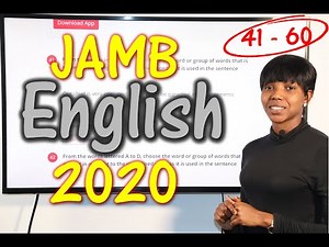JAMB CBT English 2020 Past Questions 41 - 60