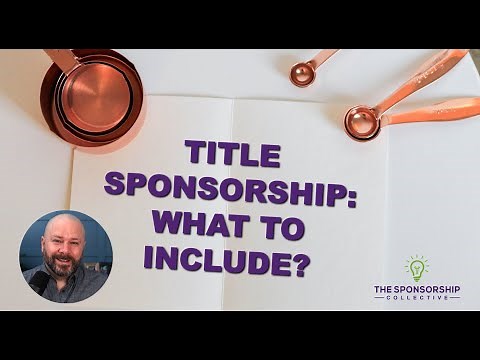 Title Sponsorship: What to Include?