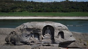 See ancient Buddhist statues revealed by receding water levels in China