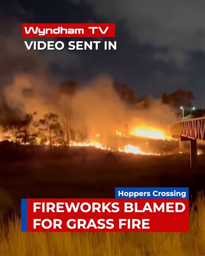 FIREWORKS BLAMED FOR GRASS FIRE 16/01/2026 9.45pm Emergency services were called to a grass and scrub fire on Grevillea Crescent in Hoppers Crossing tonight after a blaze broke out beneath the footbridge crossing Skeleton Creek. The incident was reported to 000 at about 9.45pm, prompting firefighters to respond to the creek reserve area to contain the fire. Residents in the area alleged the fire was sparked by illegal fireworks, raising concerns due to dry conditions and the proximity to nearby 