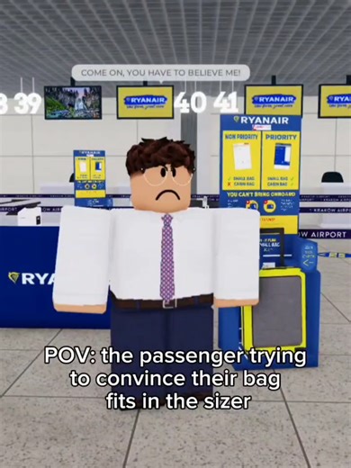 if it don't fit, it don't fly. SIMPLE. ❌#roblox #ryanair #fyp #blowup #ryanairbag