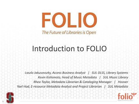 Introduction to FOLIO Training