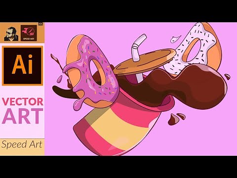 Simple Vector Art in Adobe Illustrator | Speed Art