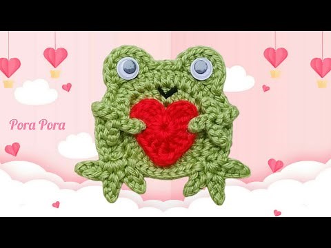 Crochet Frog With Heart I Valentine Crochet Ideas I Beginner Friendly Crochet Projects