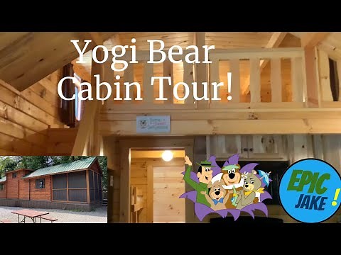 Me One Year Ago! Yogi Bear Jellystone Campground Cabin Tour! 🐻
