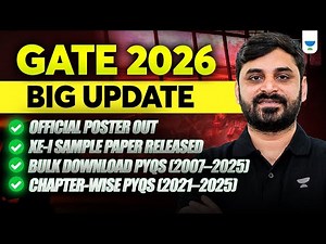 GATE 2026 BIG UPDATE 🔥 Official Poster, Sample Paper, Bulk & Chapter-wise PYQs Out!