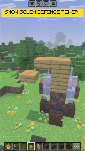Snow Golem Defense System OP ❄️🔥 #minecraft