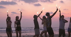 Group Friends Playing Firework Together Happy Stock Footage Video (100% Royalty-free) 1025177648 | Shutterstock