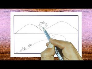Draw Easy Mountain Scenery for Kids in Under 2 Minutes!