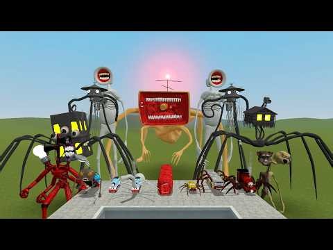 Monster Battle: HOUSE HEAD, LIGHTHOUSE,BUS EATER,MEGAHORN, CAR EATER,TRAIN EATER,SIREN HEAD (GMOD)6