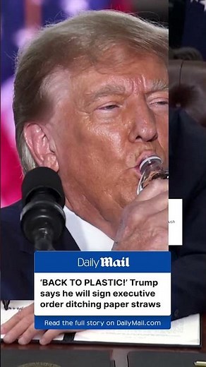 Trump says he'll sign executive order ditching paper straws