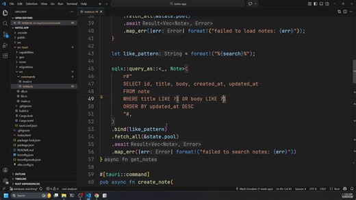 9 Cross-Platform Desktop Apps with Rust and Tauri- Database Searching
